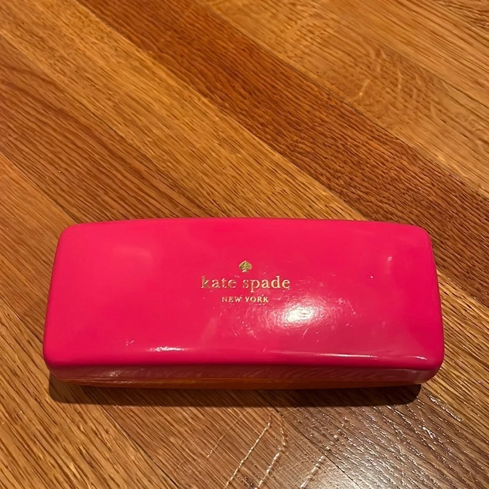 Kate Spade ♠️ Sunglass/ eyeglass hard sided case pink & orange one size